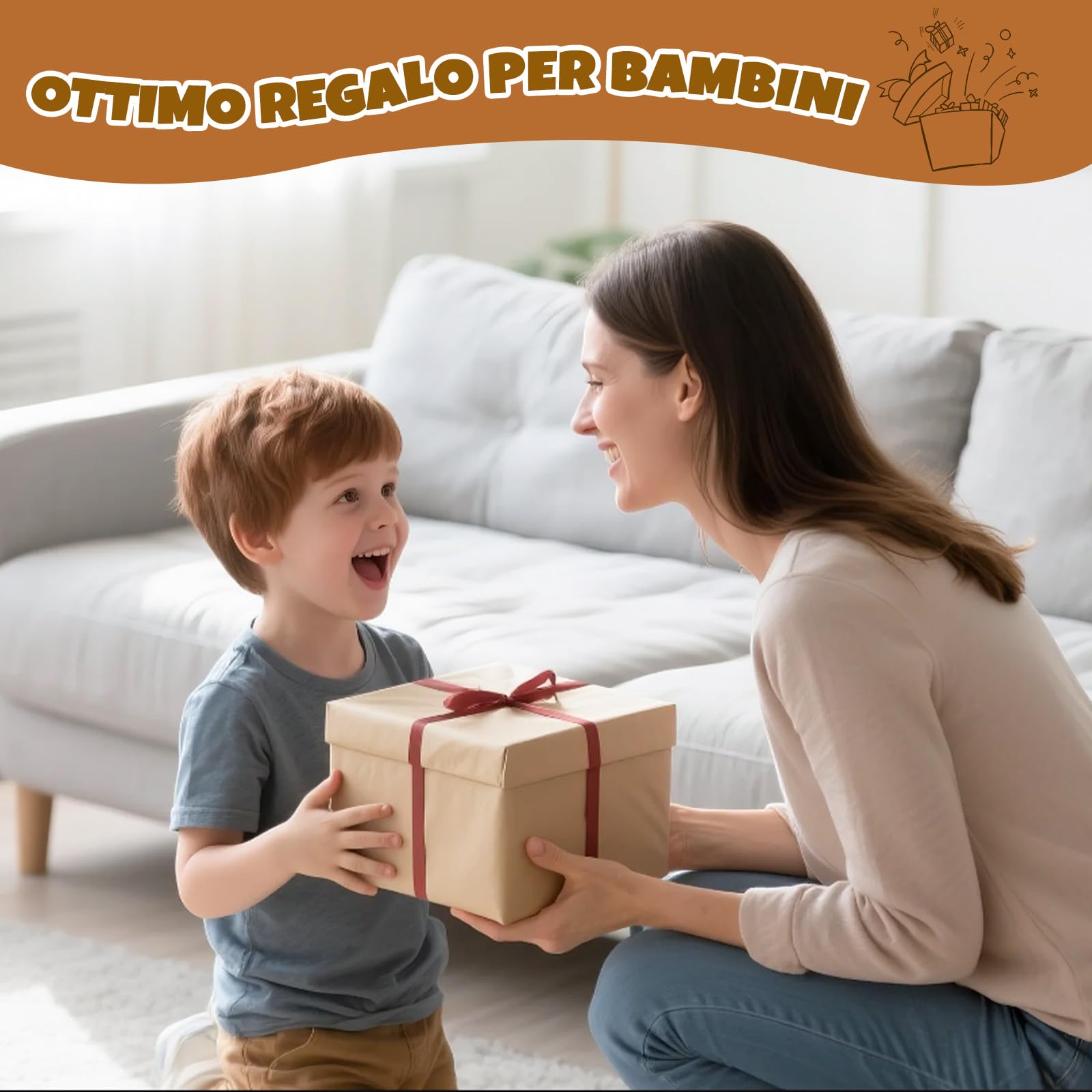 COSYLAND Sgabello Bagno Bambini in Bambù a 2 Gradini Antiscivolo Fino a 136 kg Naturale