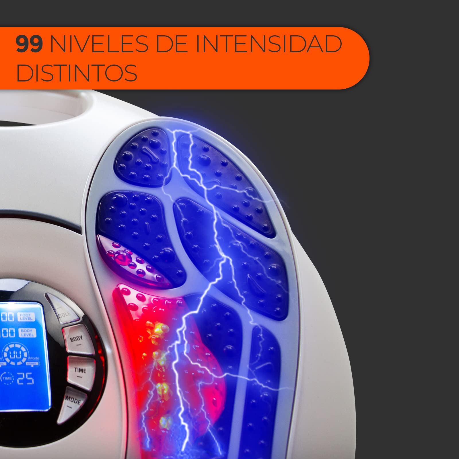 Estimulador Circulatorio de Impulsos Eléctrico, Masajeador de Pies con Electrodos, 99 Niveles de Intensidad, Control Remoto, Masajeador Electrico, Salud