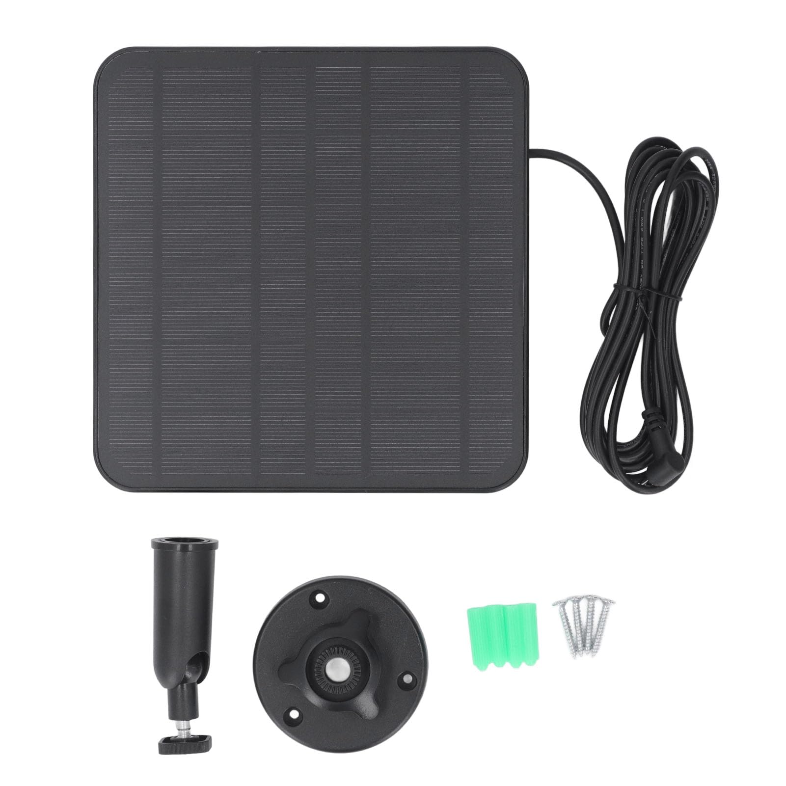 Yosoo Health Gear Solarpanel für Kamera, 12W Schnellladendes Wasserdichtes Wandmontierbares Solarladegerät, IP65, Einstellbar, für Spotlight CAM Batterie und Stick Up CAM, Schwarz