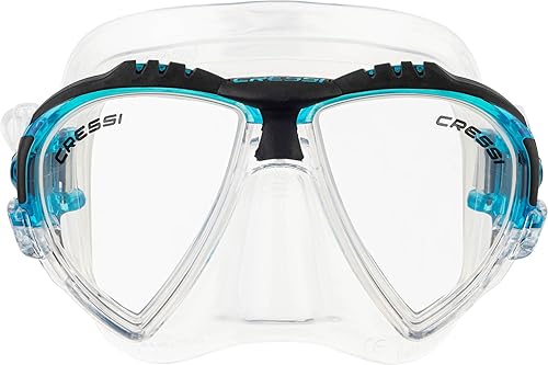 Miniatura 8 de Cressi Matrix - Máscara de buceo de alta calidad con funda también con silicona negra fabricada en Italia hebillas micrométricas fáciles de ajustar