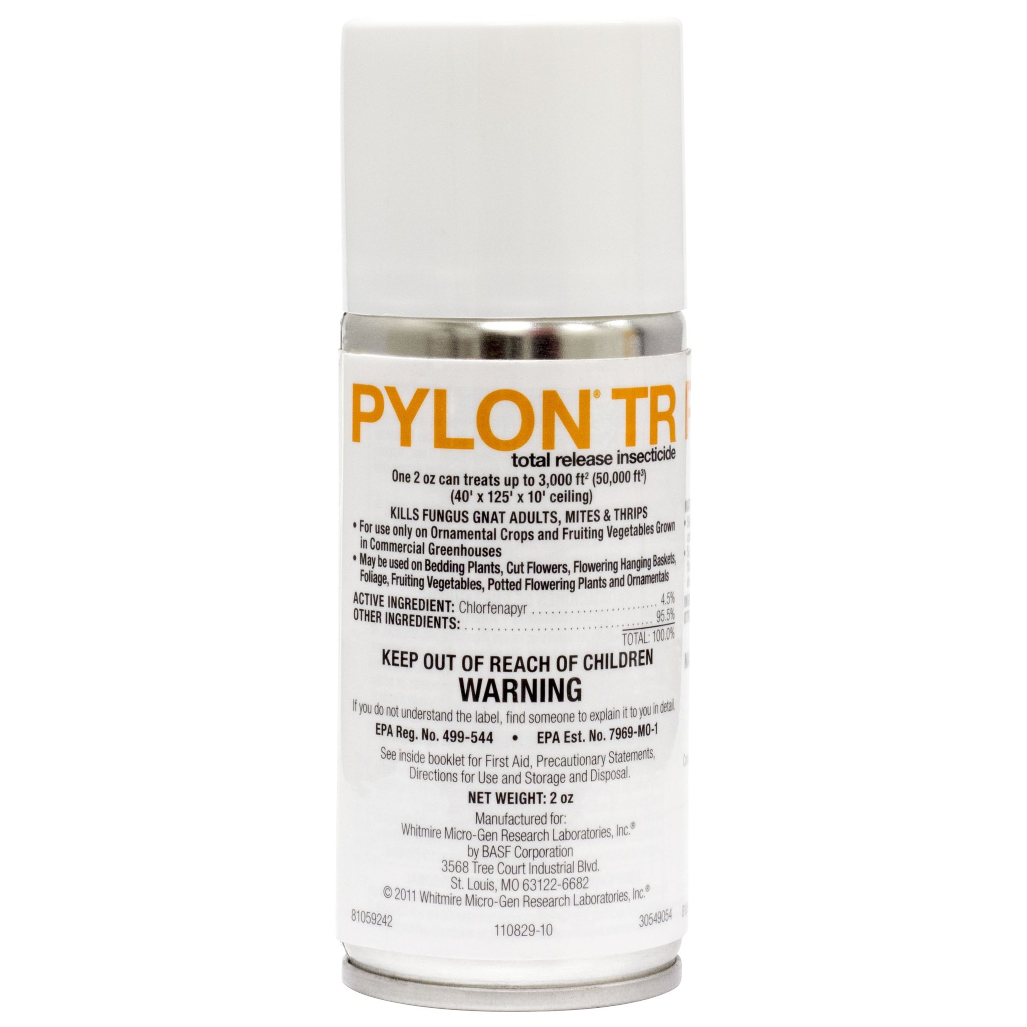 BASFPylon TR Total Release Insecticide & Miticide - Chlorfenapyr 4.5% Aerosol Pest Control - 2 oz Single Can