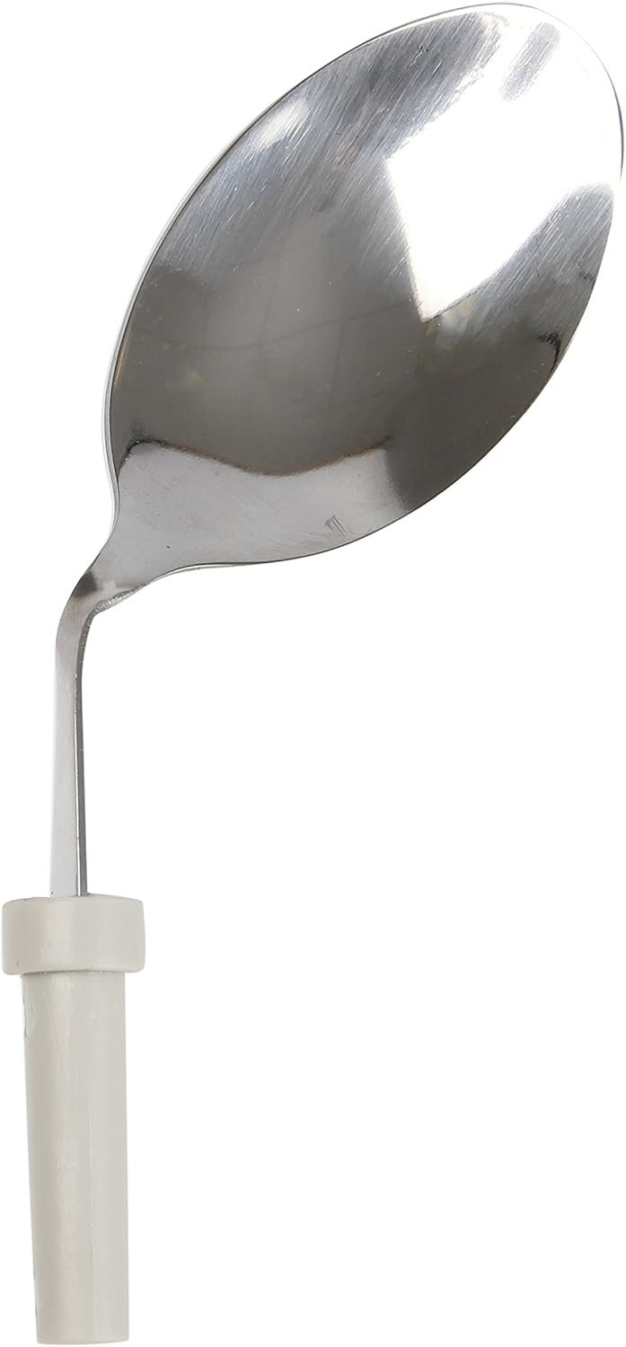 Homecraft Kings Angled Cutlery Utensils, Left Handed Spoon, (Eligible for VAT Relief in The UK) Adaptive Dining Aid for Limited Wrist or Arm Movement, Elderly, Disabled, Arthritis, Make Eating Easier