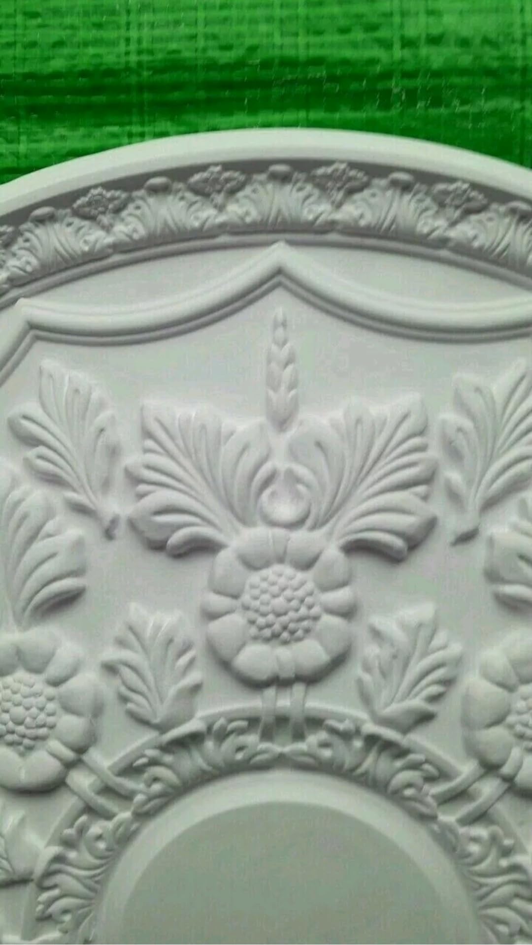 Decorazione Floreale a Rose per soffitto in Gesso, 440 mm.