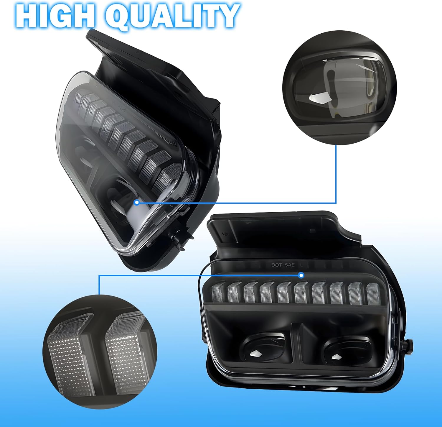 LED Fog Lights w/DRL Fit for 2003-2007 Chevy Silverado All Models/ 2002-2006 Chevy Avalanche With Daytime Running Light And Turn Signal Light- A Pair