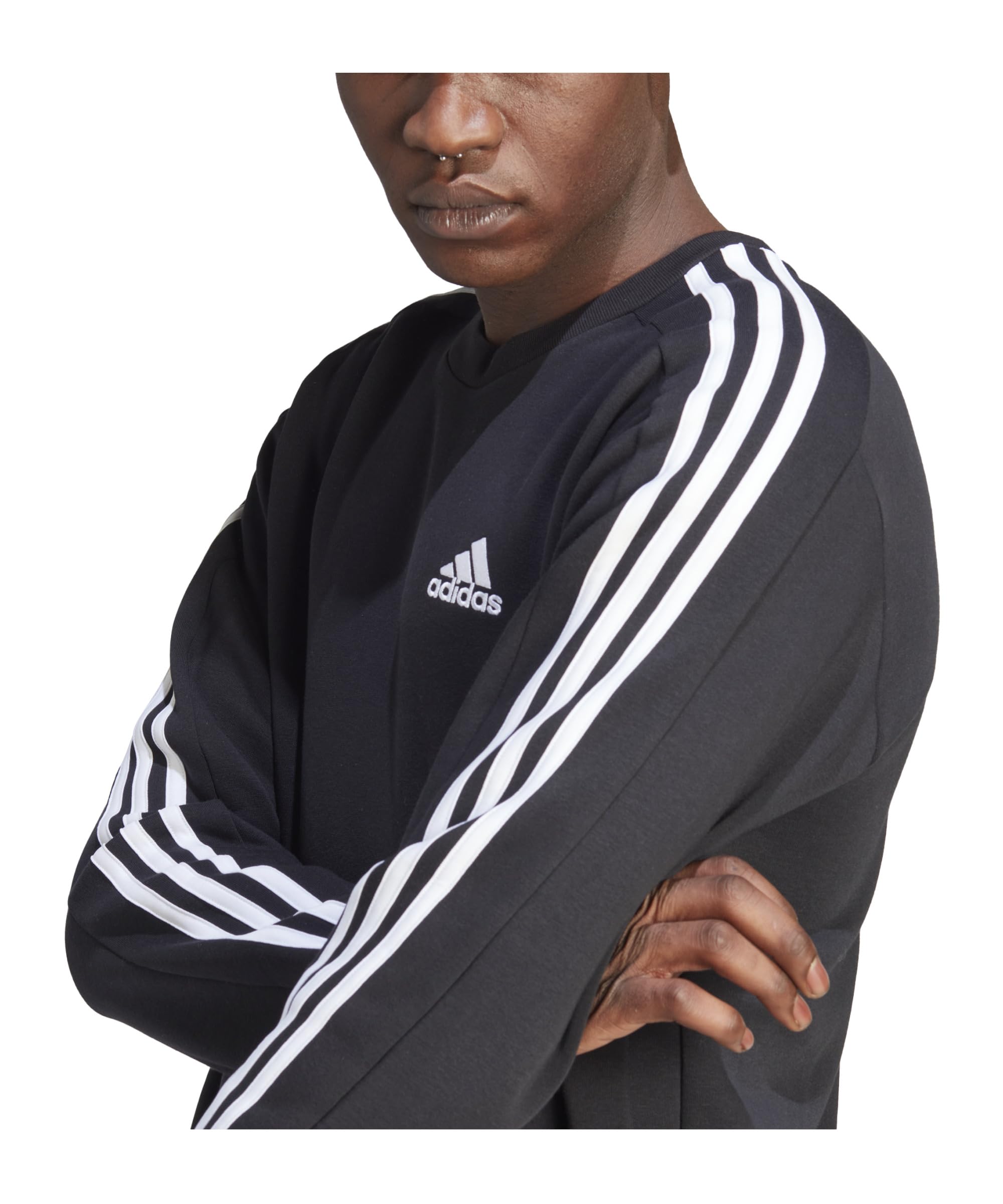 Adidas Herren Essentials French Terry 3-Stripes Sweatshirt (1er Pack)