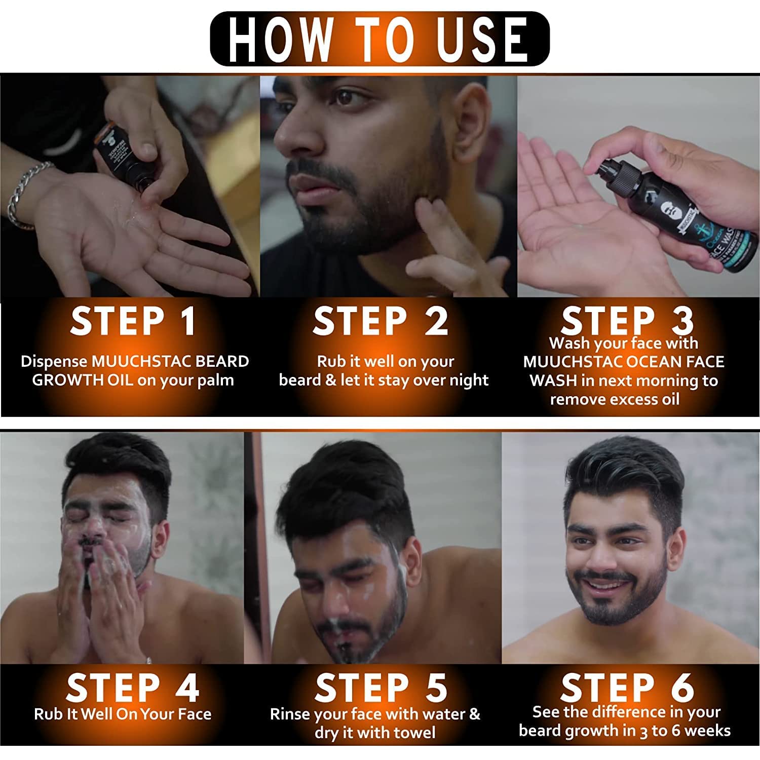 QURA Bartöl - Bartwachstum, Kräuter-Bartwachstumsöl für Männer für dickeren & längeren Bart und zum Feilen von Patchy Beard, 60 ml