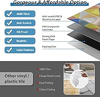 Vista 6 de Azulejo protector contra salpicaduras para cocina y baño, azulejos de pared de ducha para despegar y pegar, salpicaduras traseras impermeables