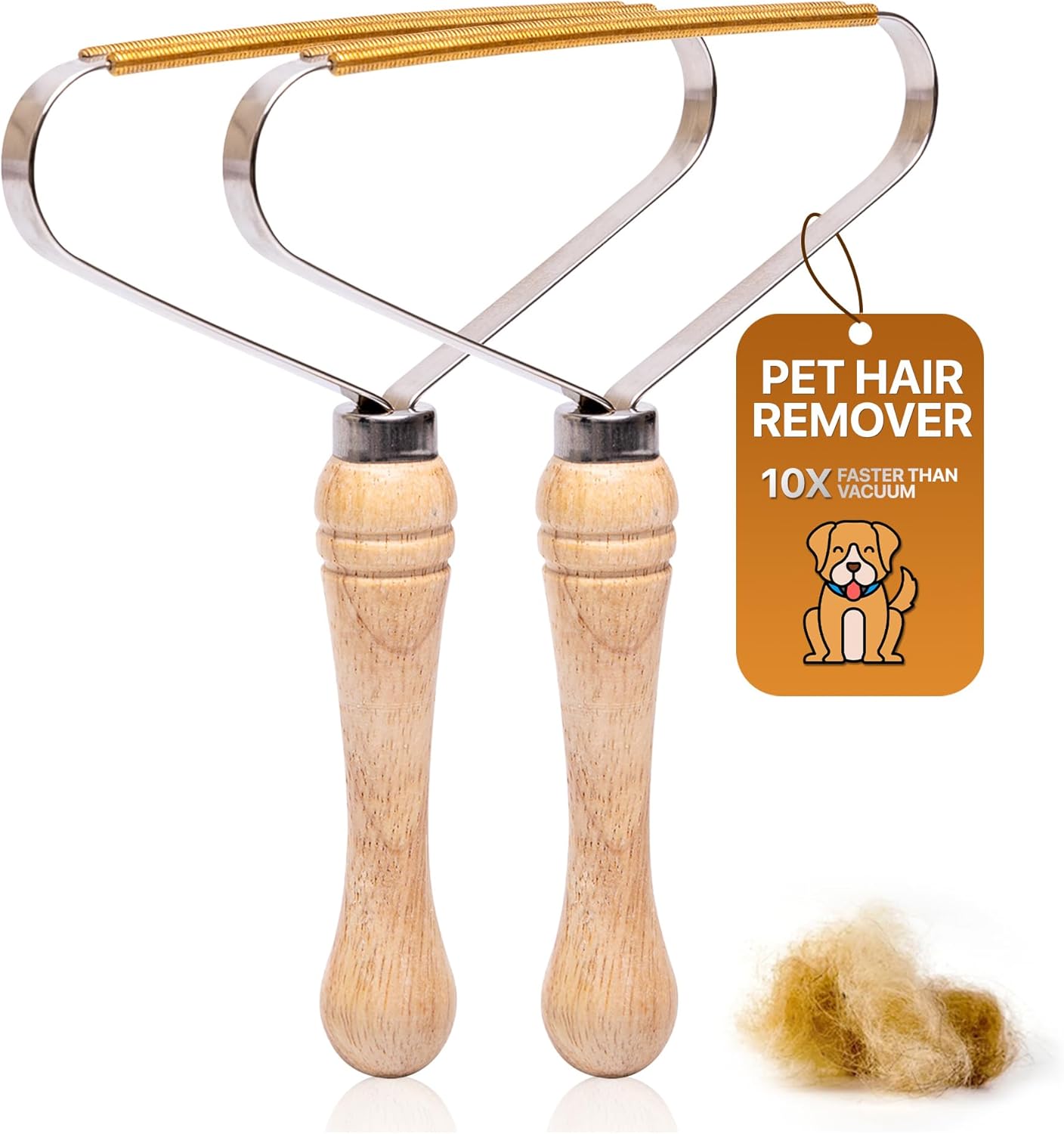 2-Pack Pet Hair Removal Tool – Carpet Rake and Squeegee for Pet Hair Remover Tool – Lint Remover and Hair Scraper for Couch – Easy to Clean Fuzz Fur and Pro Cat Dog Hair Remover for Rugs,Car Floor Mat