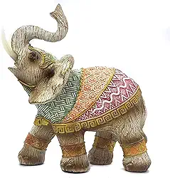Elefante Decorativo Em Resina Indiano Sabedoria Sorte R (R300)
