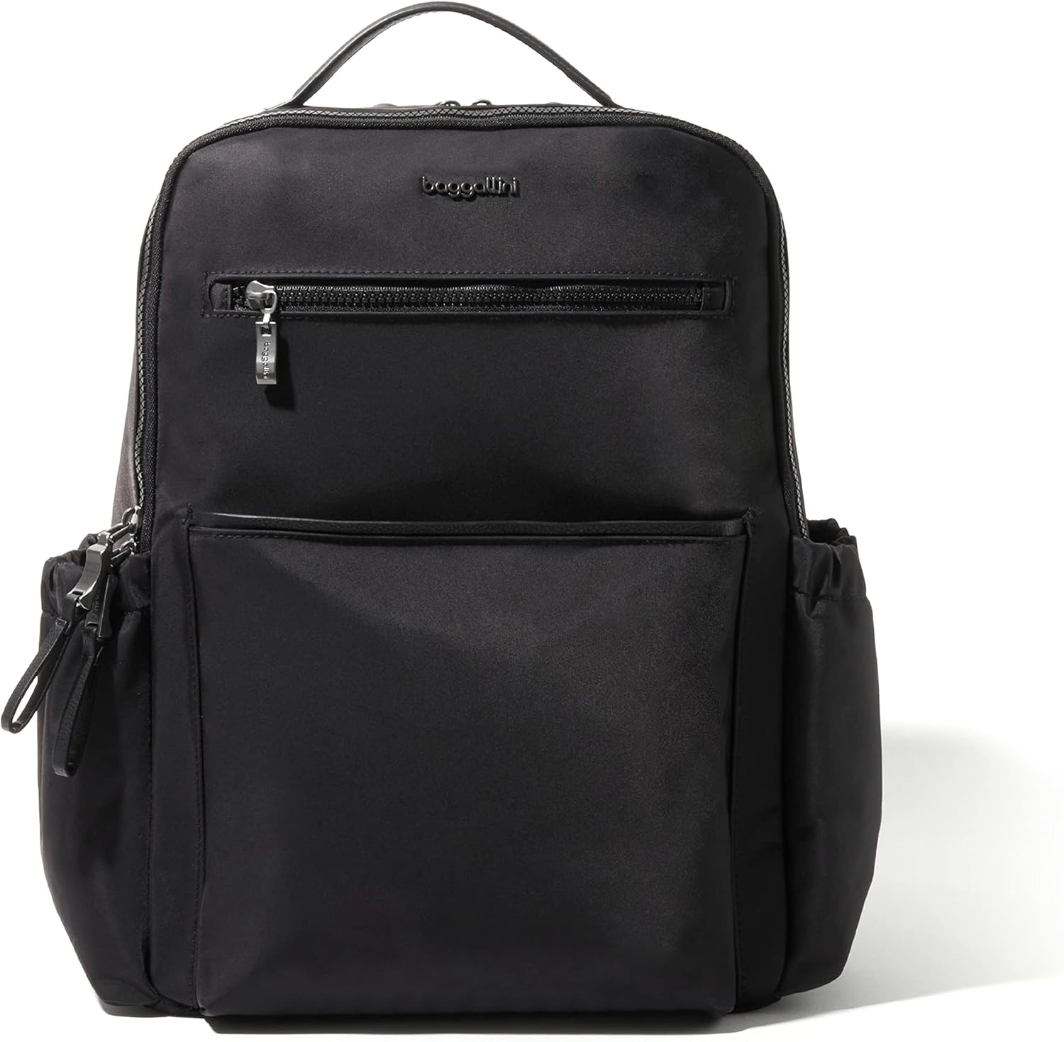 Baggallini Women's Tribeca Expandable Laptop Backpack, Black Twill