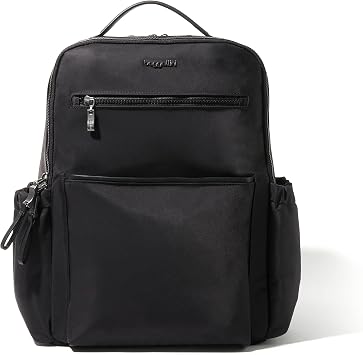 Baggallini Tribeca Expandable Laptop Backpack - 15"x11" Lightweight RFID Computer Bag for Work & Travel with Luggage Sleeve