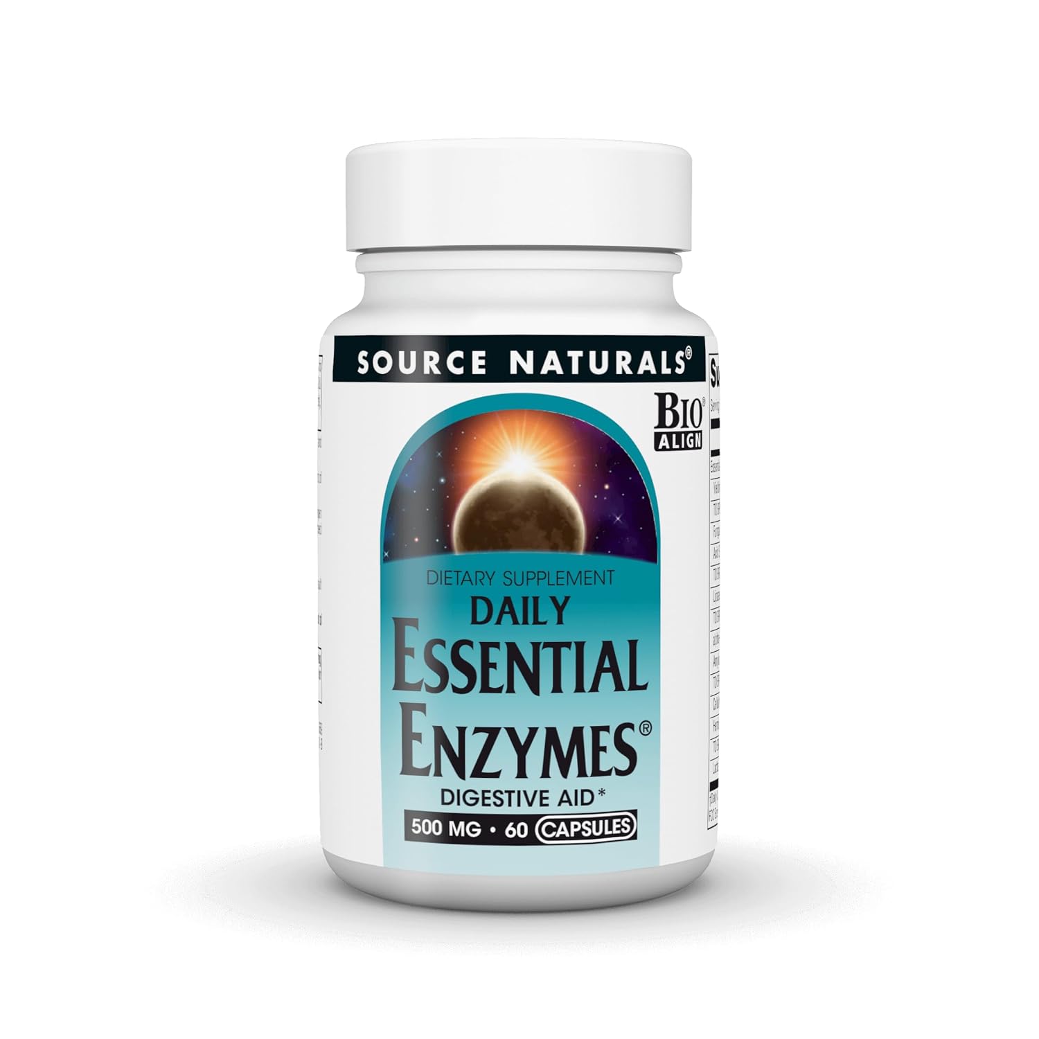 Source Naturals Essential Enzymes, Bio-Aligned Multiple Enzyme Supplement Herbal Defense for Digestion, Gas, Constipation & Bloating Relief - Supports A Strong Immune System* -...