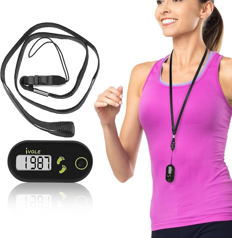 TOYANDONA 3D Accurate Step Counter: Mini Clip On Digital Pedometer with Clip and Lanyard Portable Electronic Fitness Tracker for Men Women Walking Running