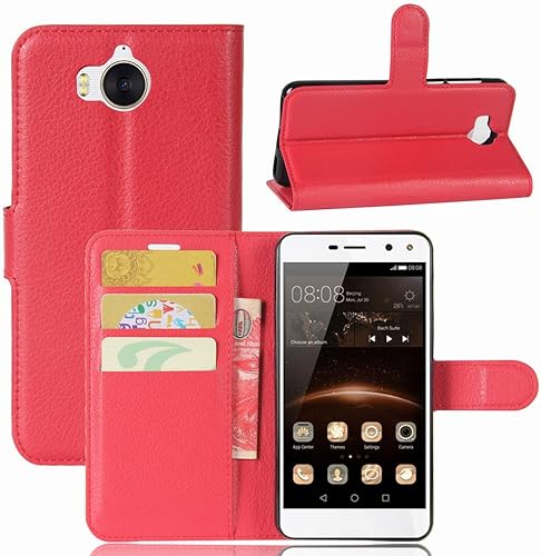 AOBOK Huawei Nova Young Mya-L11 Custodia  Portafoglio Cover Custodia Protettiva Portafoglio Mano per Huawei Nova Young Mya-L11 Smartphone Rosso