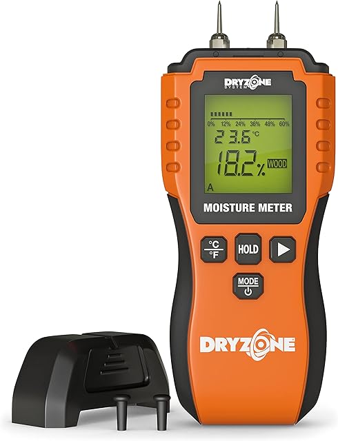 Dryzone Moisture Meter Detector Damp Meter for Wood, Masonry and Other Building Materials