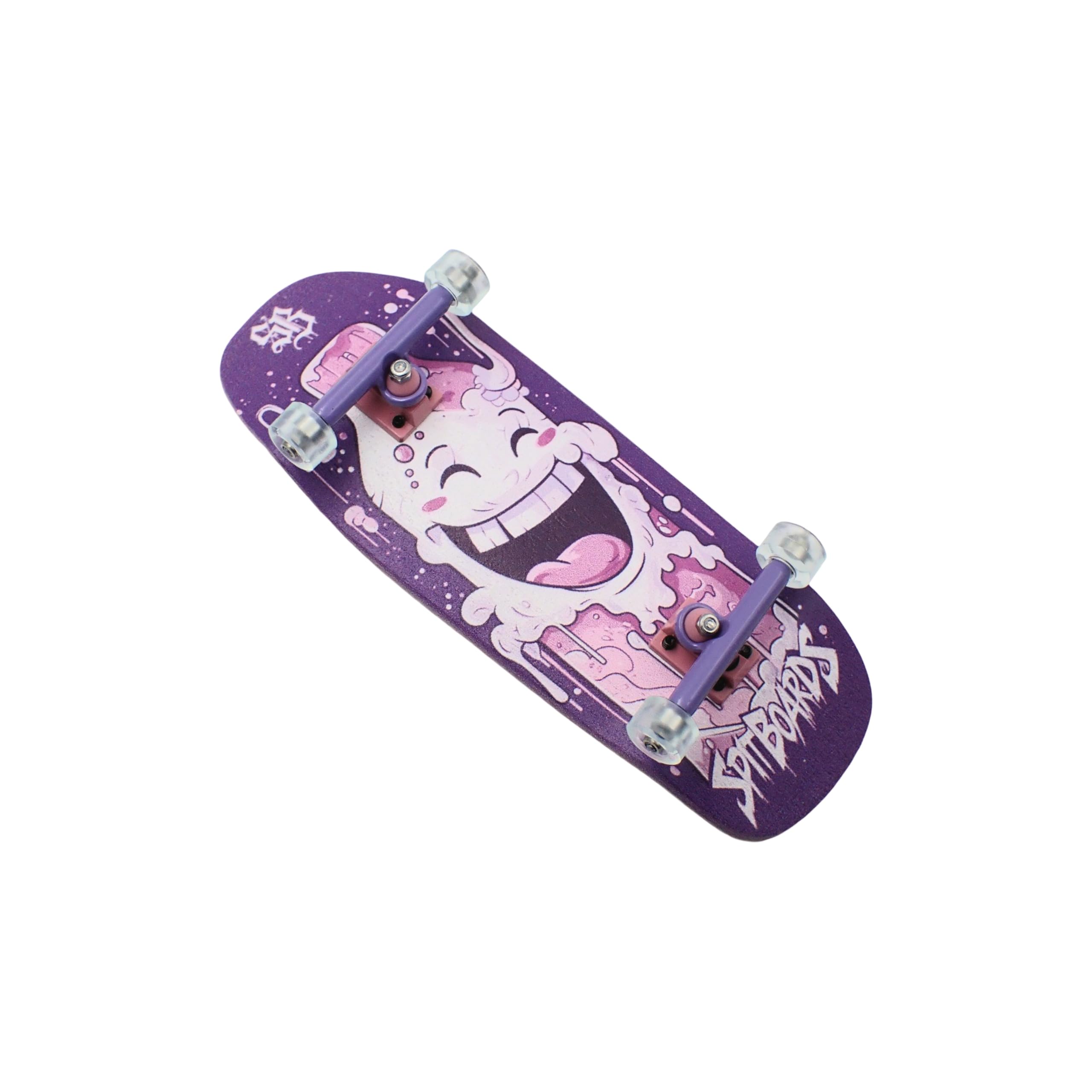 SPITBOARDS® 34mm Fingerboard Oldschool Cruiser Pro Complete Setup, Pre-Assembled 5-Layer Wood, Pro Trucks - Image 2