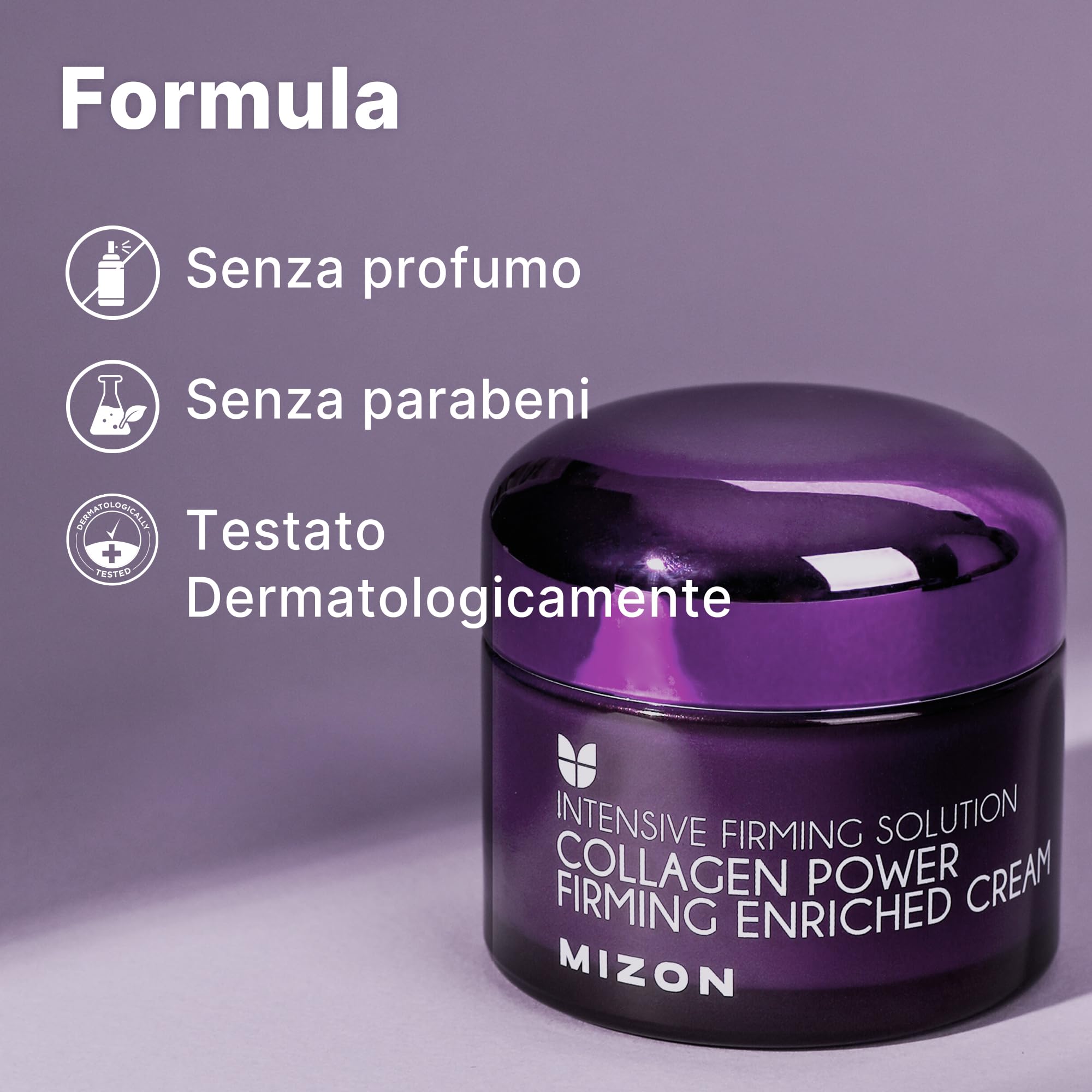 [Mizon] Crema Arricchita con Collagene Marino (50ml) Cura della pelle coreana, collagene marino ricco al 54%, cura intensiva antietà e linee sottili (Collagen Power Firming Enriched Cream)