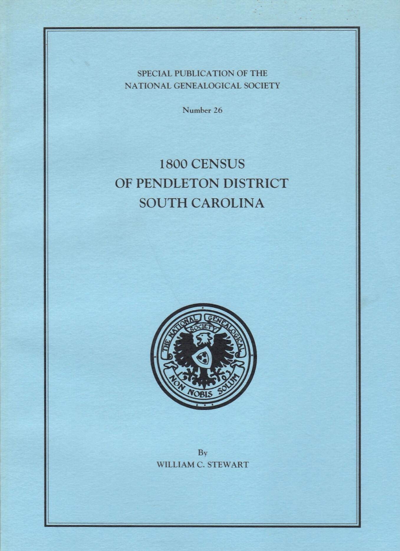 1800 Census of Pendleton District, South Carolina (Special Publication