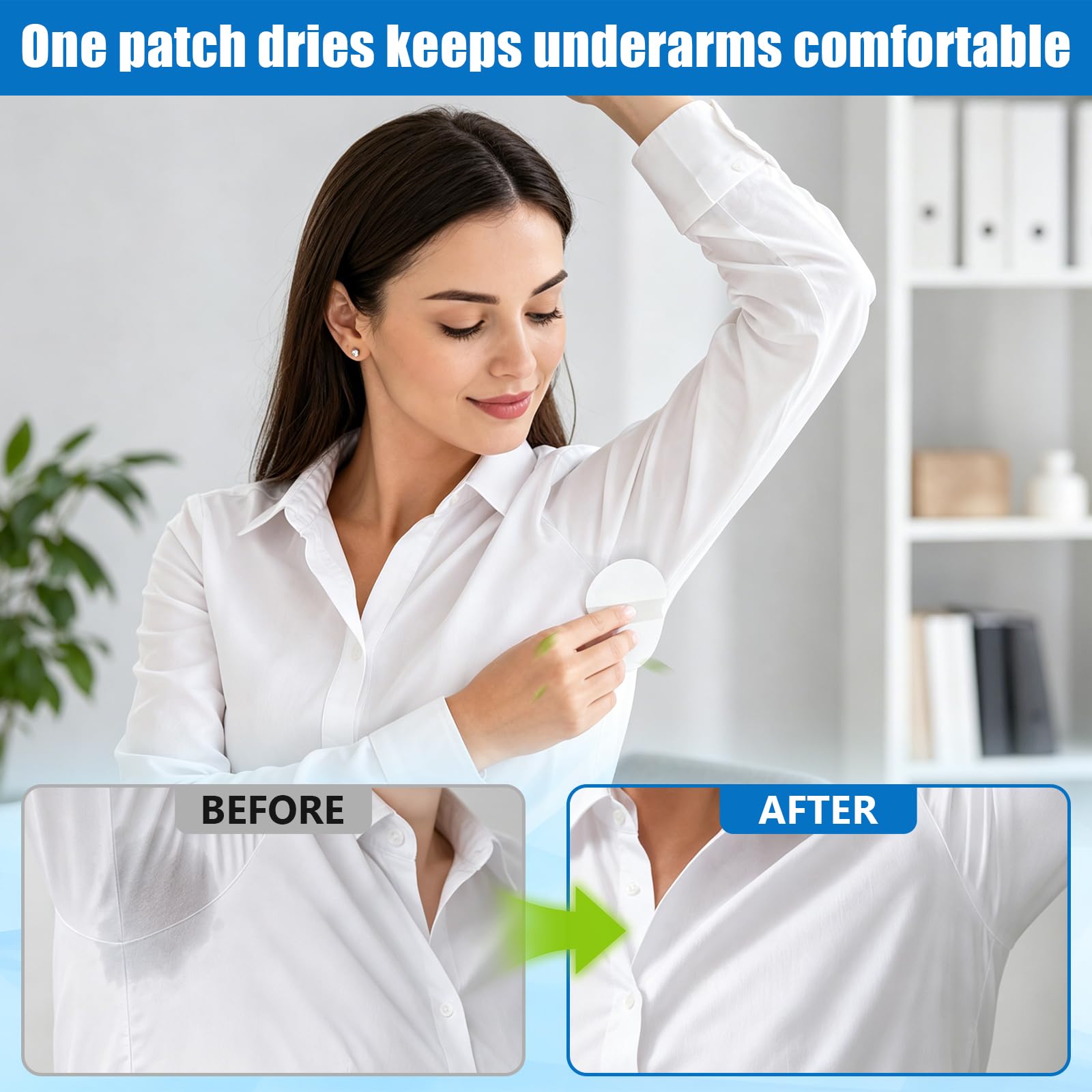 80 Piezas Almohadillas Sudor Axilas, Hombres y Mujeres Almohadillas Protectoras para el Sudor, Para Absorción y Reducir Olores, Parches Invisibles Cómodos