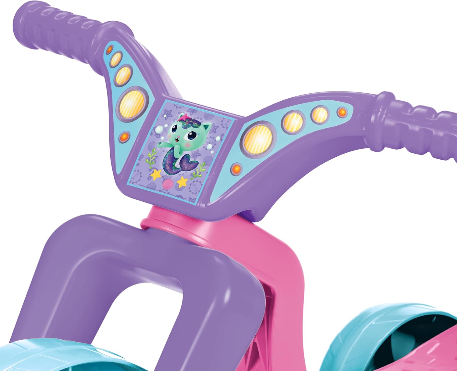 Gabby's Doll House Toddler Kids Ride-On 8.5" Fly Wheels Junior Cruiser Tricycle - Toddler Bike Trike, Ages 18-36M, for Kids 33”-35” Tall - 35 lbs. Weight Limit