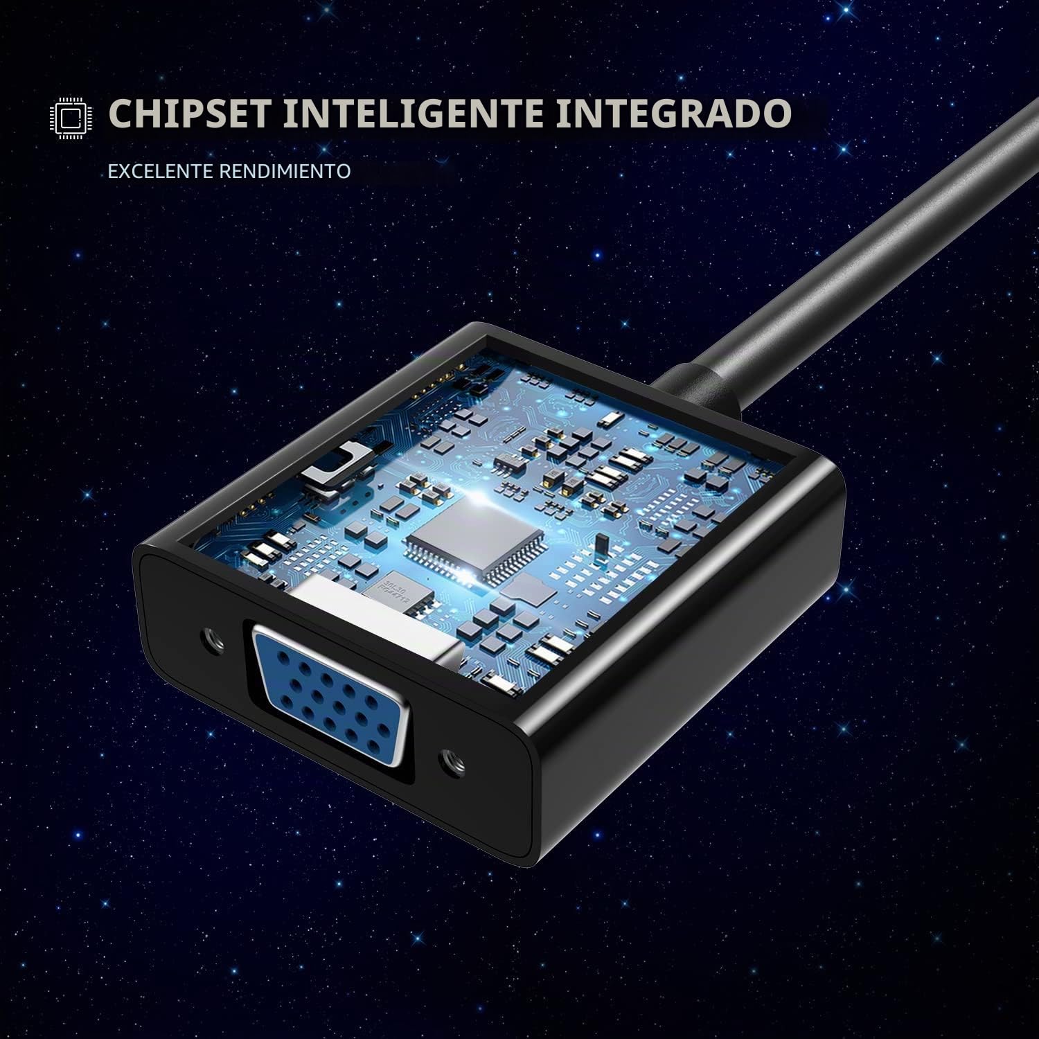 DigitConvert Adaptador HDMI a VGA, convertidor HDMI a VGA Chapado en Oro (Macho a Hembra), Adaptador HDMI Compatible con computadora, Laptop, PC, Monitor, proyector, HDTV, Chromebook, Raspberry Pi