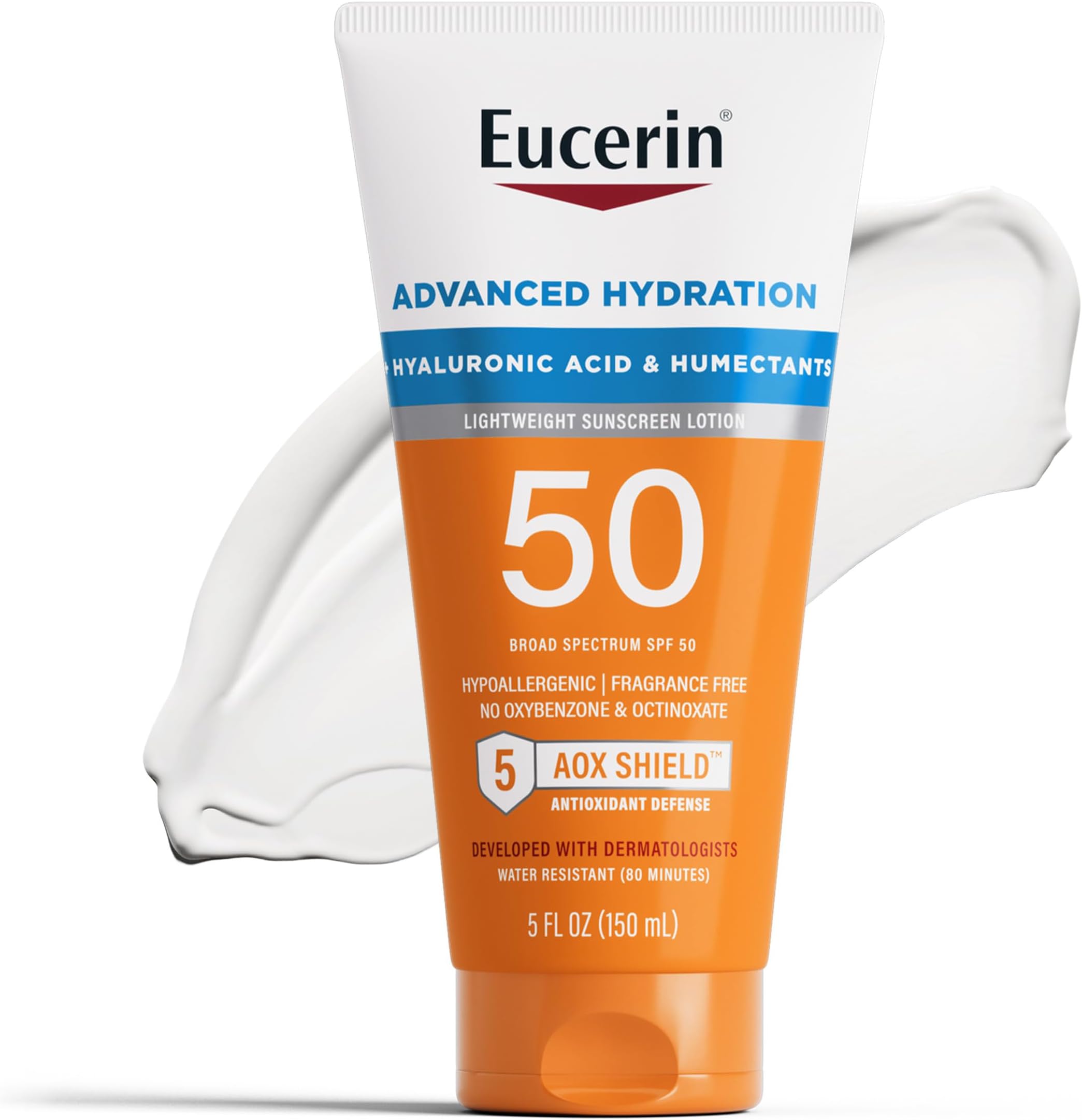 Eucerin Sun Advanced Hydration Sunscreen Lotion, SPF 50, 5 OZ