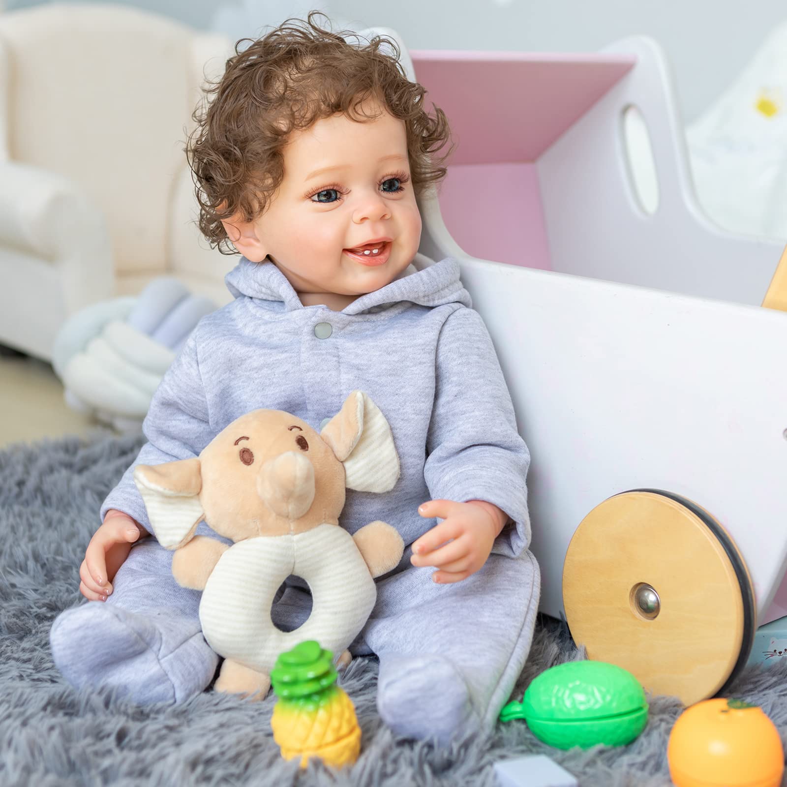 Amazon.co.jp: 55CM 男の子リボーンドールフルボディソフトシリコーン