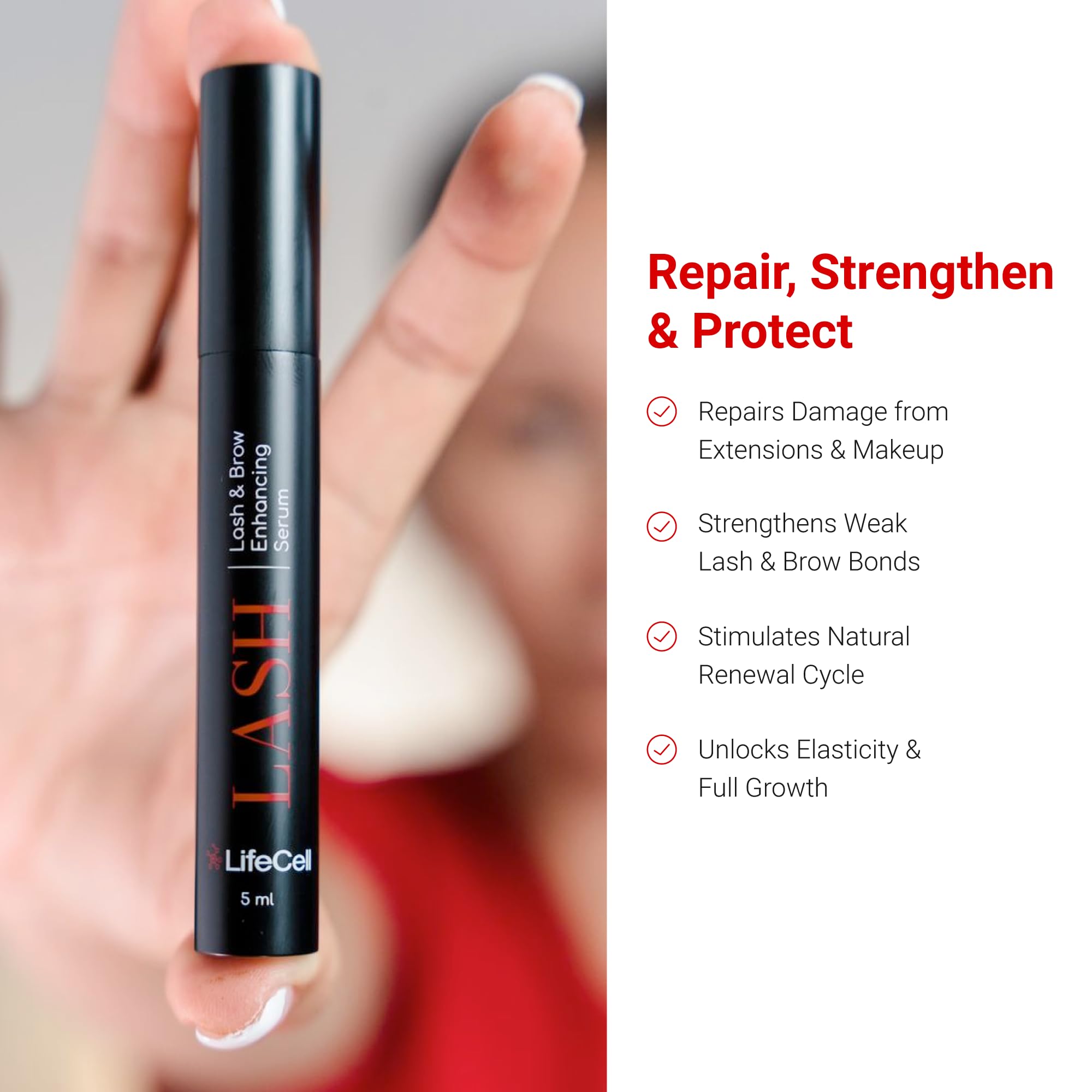 Amazon.com: LifeCell Lash Serum, Enhancing Eyelash and Eyebrow