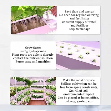 Hydroponic Growing System With Automated LED Grow Lights, Vertical Farming For Indoor Tower Garden, Intelligent Multi-Layer Planter Soilless Cultivation Equipment