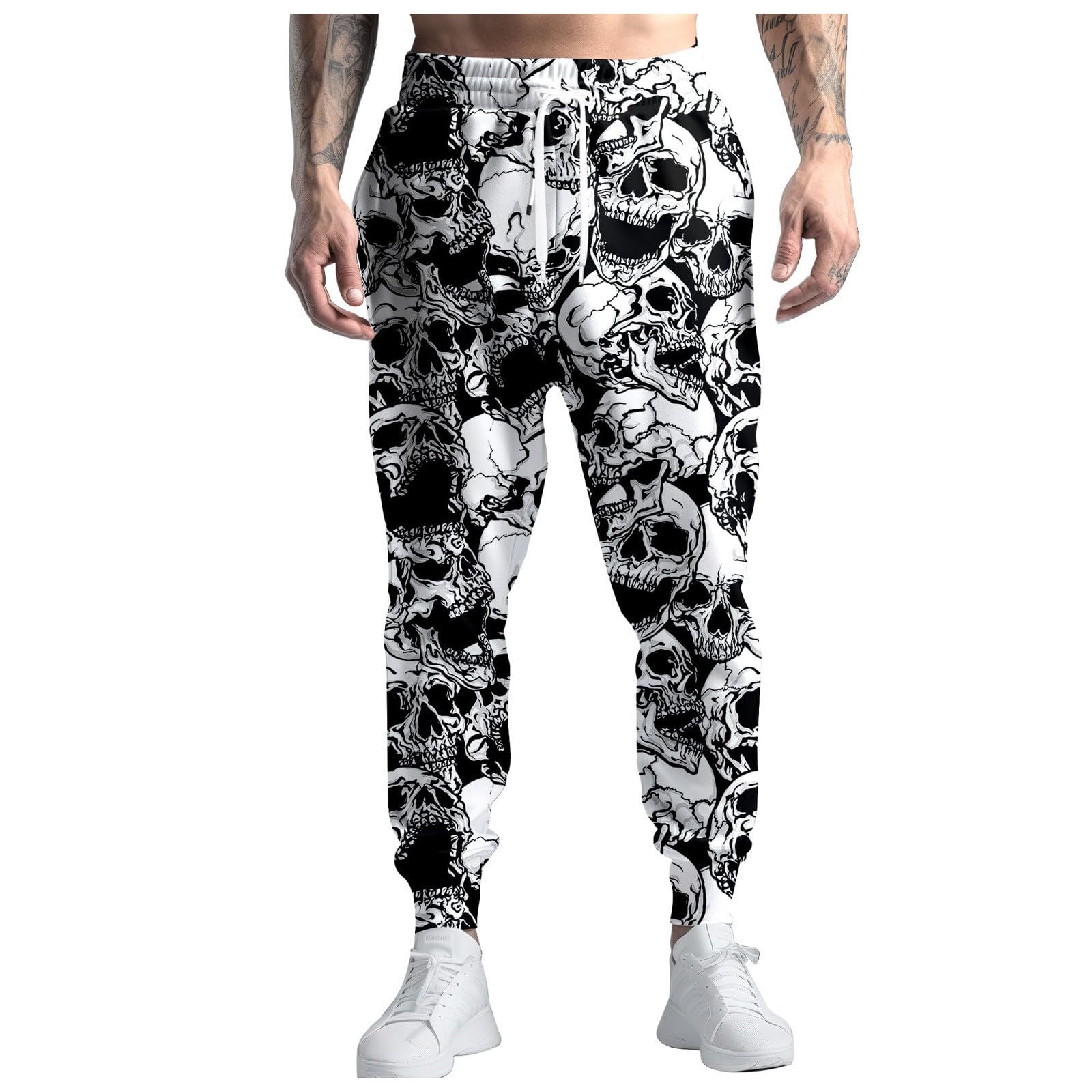 Generisch Herren Jogginghose Langes 80er-Jahre-Kostüme für Herren, Jogginghose, Freizeithose, Laufhose mit Kordelzug, 90er-Jahre-Outfit für Herren Herren Freizeithose Baumwolle