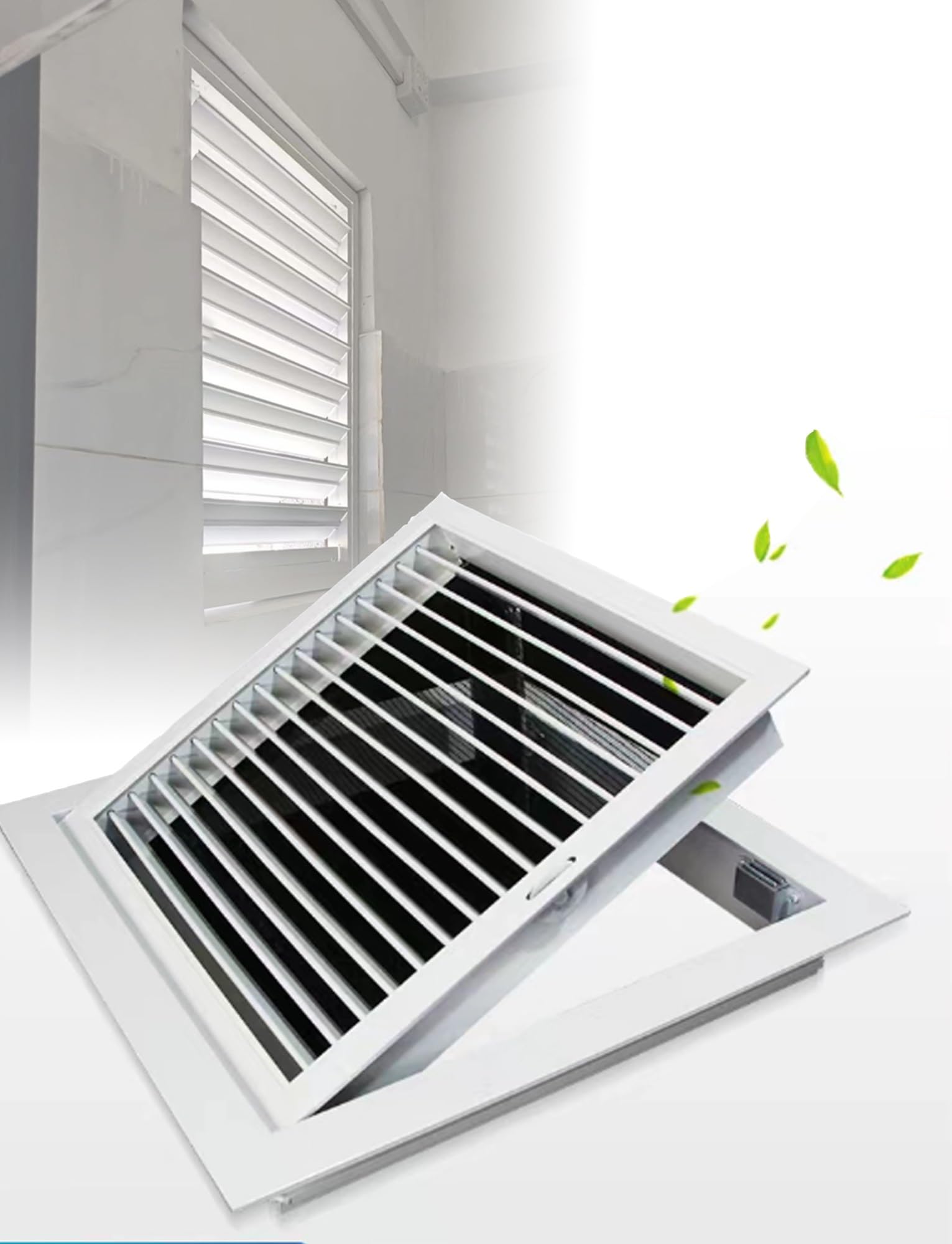 Griglia di sfiato HVAC per aria condizionata centrale, diffusore di ventilazione dell'aria a parete e soffitto, presa per camera bianca, flusso d'aria regolabile, costruzione durevole, distribuzione