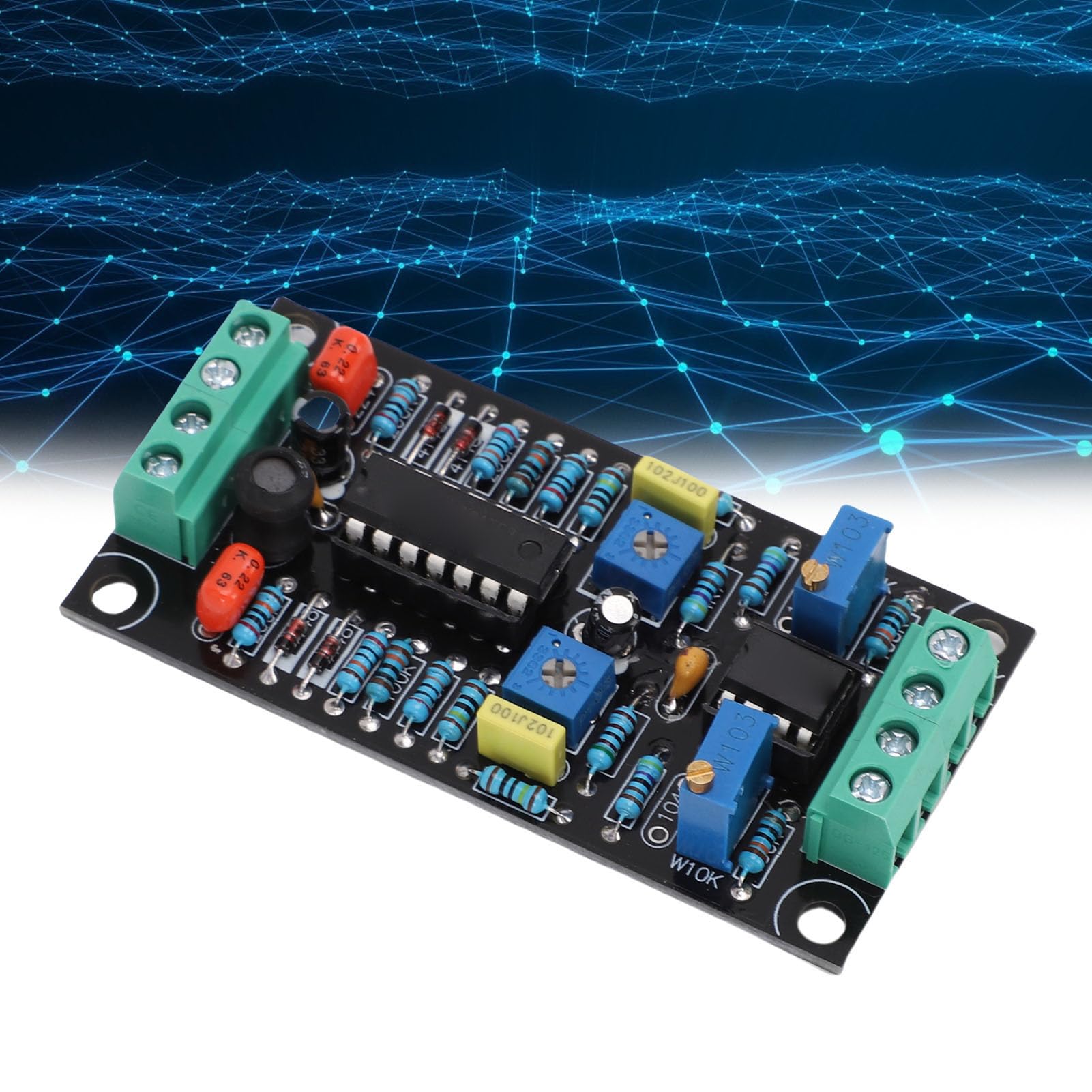 Generic Scheda Driver VU Meter Precisa, Efficiente Modulo di Pilotaggio Amplificatore a Doppio Canale per Sistemi Audio con Basso Consumo Energetico per un Facile Utilizzo, PCB 1 Pezzo
