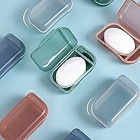 Vista 2 de Contenedor de jabón de viaje, estuche de viaje de jabón, soporte portátil para jabón con tapa, estuche transparente para jabón, jaboneras