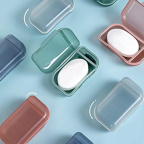 Miniatura 2 de Contenedor de jabón de viaje, estuche de viaje de jabón, soporte portátil para jabón con tapa, estuche transparente para jabón, jaboneras para