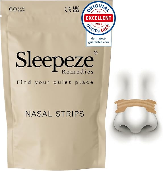 Sleepeze Remedies Large Nasal Strips for snoring and congestion relief