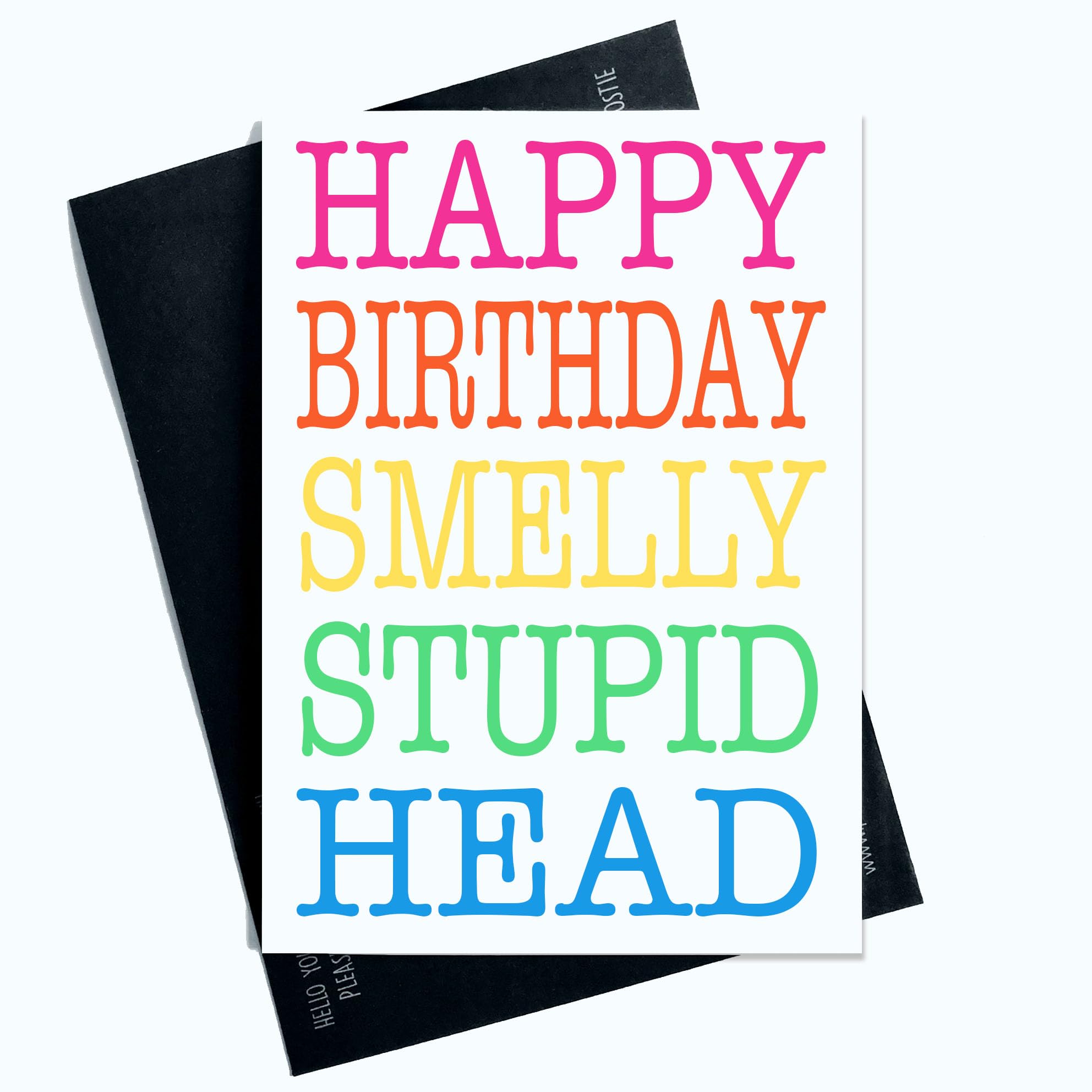 Peachy Antics Birthday Card Happy Birthday Smelly Stupid Head Funny Birthday Card For Him For Her Novelty Joke Card Men/Women AP143