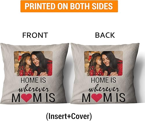 Miniatura 3 de Almohada personalizada con fotos para mamá. Almohada personalizada con imágenes y nombre para cumpleaños, día de la madre y Navidad. (inserto +