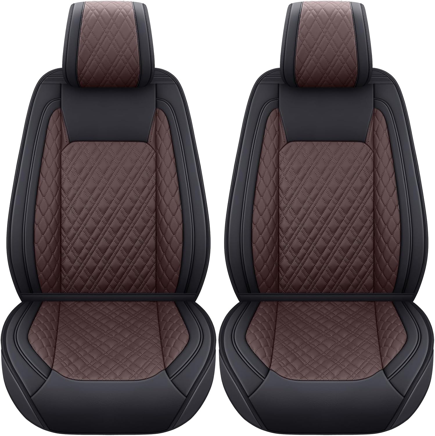 Aierxuan Toyota Tundra Truck Seat Covers Custom Fit 2008-2026 CrewMax Double Cab, SR5, SR, Limited, Platinum, 1794 Edition, TRD Pro, Capstone, with Waterproof Leather (2Pcs Front, Black-Red)