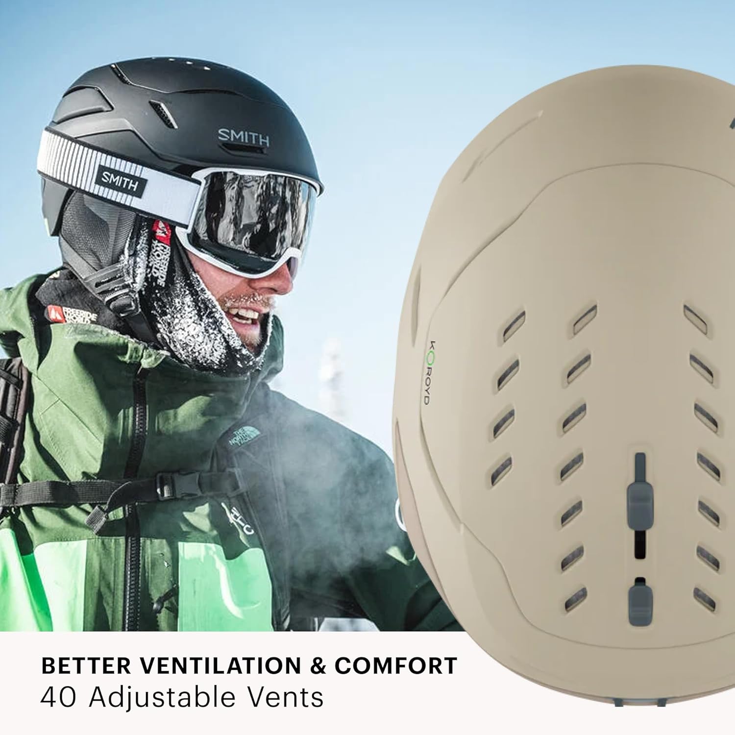 Smith Vantage 2 Helmet – Adult Snowsports Helmet with MIPS Technology + Complete Koroyd Coverage – Lightweight Protection for Skiing & Snowboarding – for Men & Women