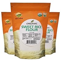 Vista 2 de McCabe Harina de arroz dulce orgánica – Harina de arroz glutinosa orgánica sin gluten Harina de arroz dulce para hornear Rica en fibras