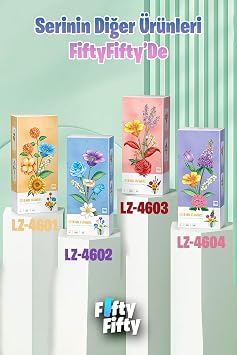 Wagonlife Loz Decorative And Collectible Flower Bouquet 574 Piece Flower Model Making Set FFLZ-4603