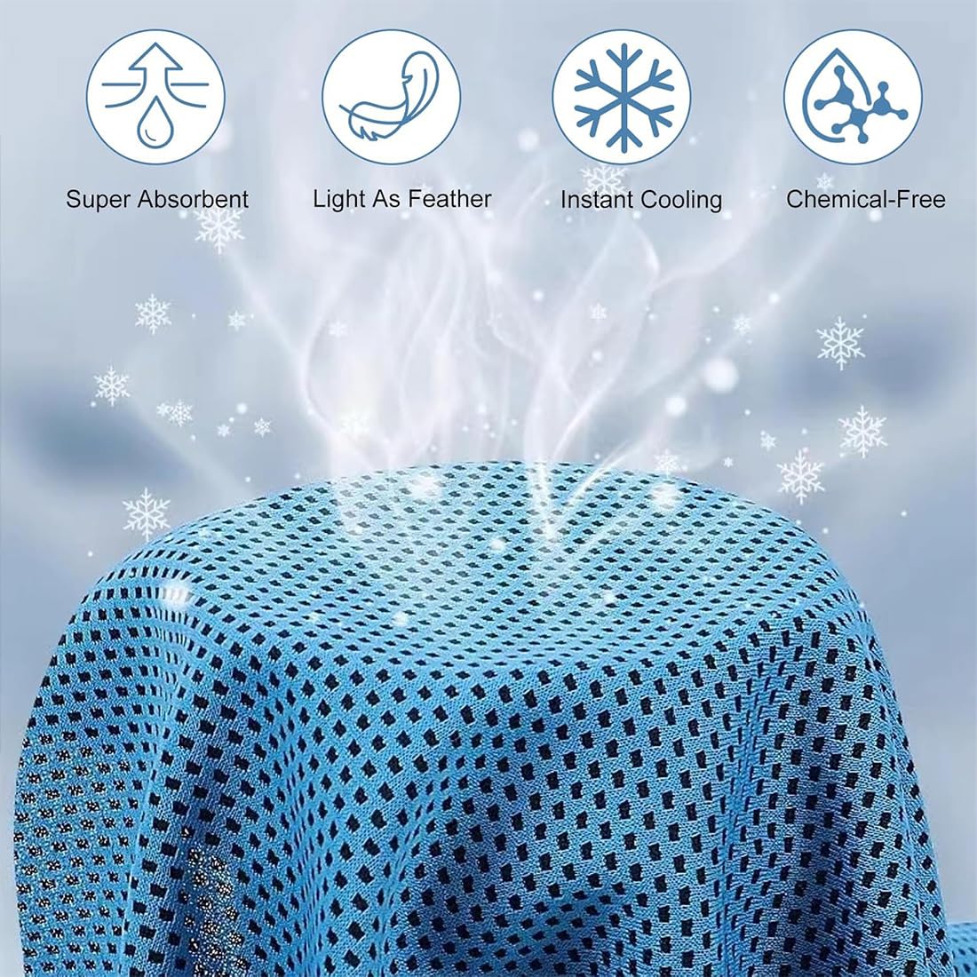 Kühlendes Handtuch- und Flaschen-Set, weiches, atmungsaktives, schnell trocknendes Mikrofaser-Halstuch und Kühltuch, ideal für Sport, Outdoor-Aktivitäten, Fitnessstudio, Reisen und Workouts