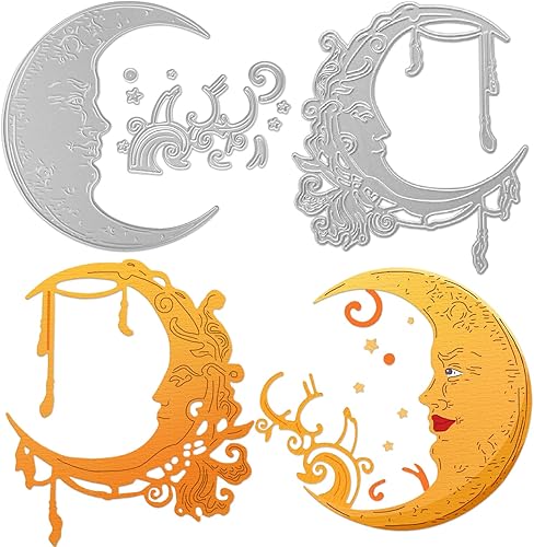 Troqueles de corte de metal, decoración de luna, plantillas en relieve para álbumes de recortes, álbum de fotos, decoración de tarjetas de papel,