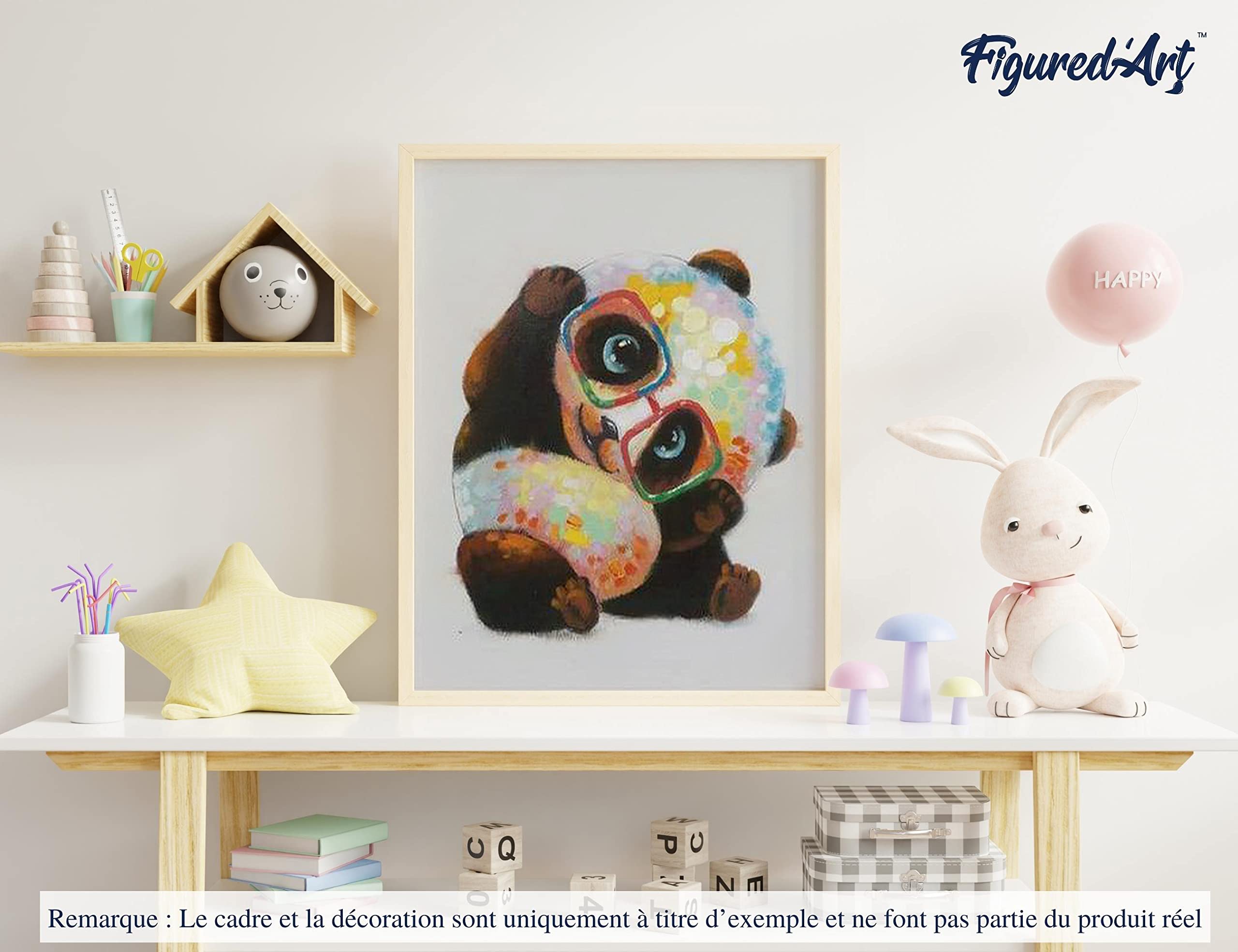 TISHIRON Panda Peinture Par Numéros Pour Adultes Débutants - Chinois à L'Huile Et Acrylique Sur Toile - Kit Avec Pinceaux Pour Dessin Et Décoration