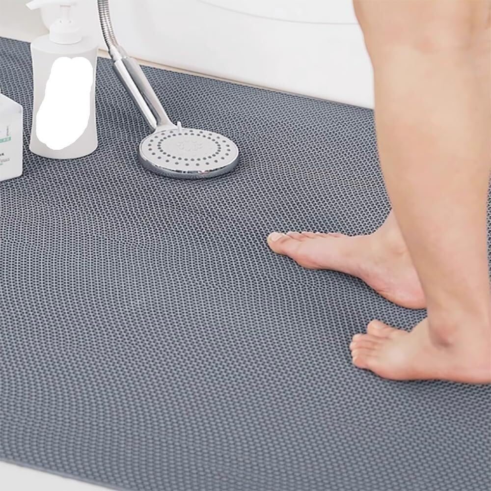 Badezimmerteppichmatte, Bodenmatte aus PVC, Badewannenmatte, rutschfeste Duschmatten mit Abflusslöchern, rote Badezimmer-Badewannenmatten, Duschbodenmatte, rutschfeste Badematten for Duschkabinenmatte