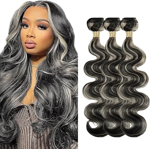 34 34 34 Inch Ombre Human Hair Bundles Color P1b/613 Body Wave Bundles Blonde An