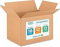 Vista 201 de Cajas largas de envío y mudanza de 28 x 12 x 12 pulgadas (paquete de 10) – Resistencia extra 200 lb vs regulares – Cajas de cartón corrugado