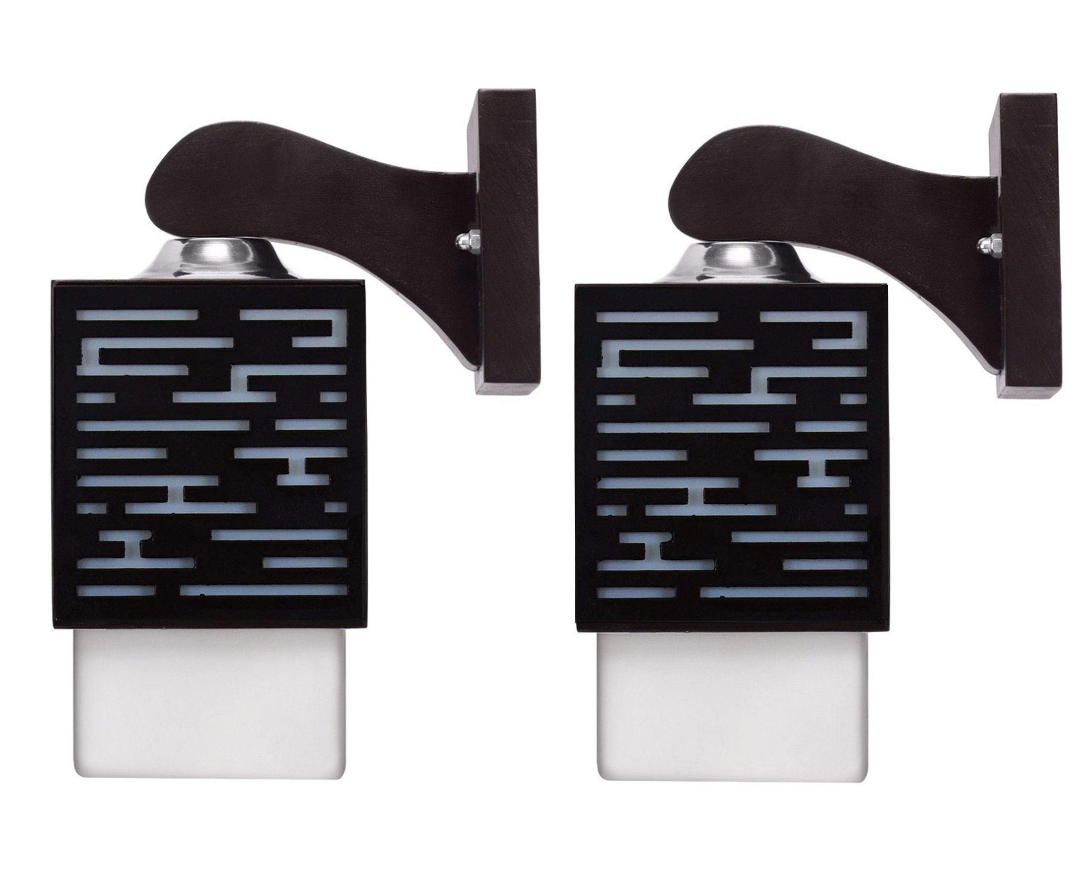 Gojeeva Wooden Wall Lamp Suitable for Living Room,Foyer,Bedroom,Hallway (Pack of 2) TR2