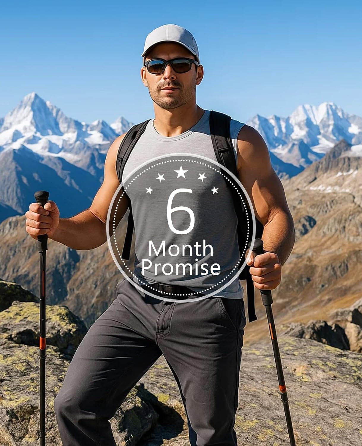 Merino Protect 100% Merino Wool Tank Top Men Moisture Wicking Shirts Fashion Activewear Undershirt - Image 2