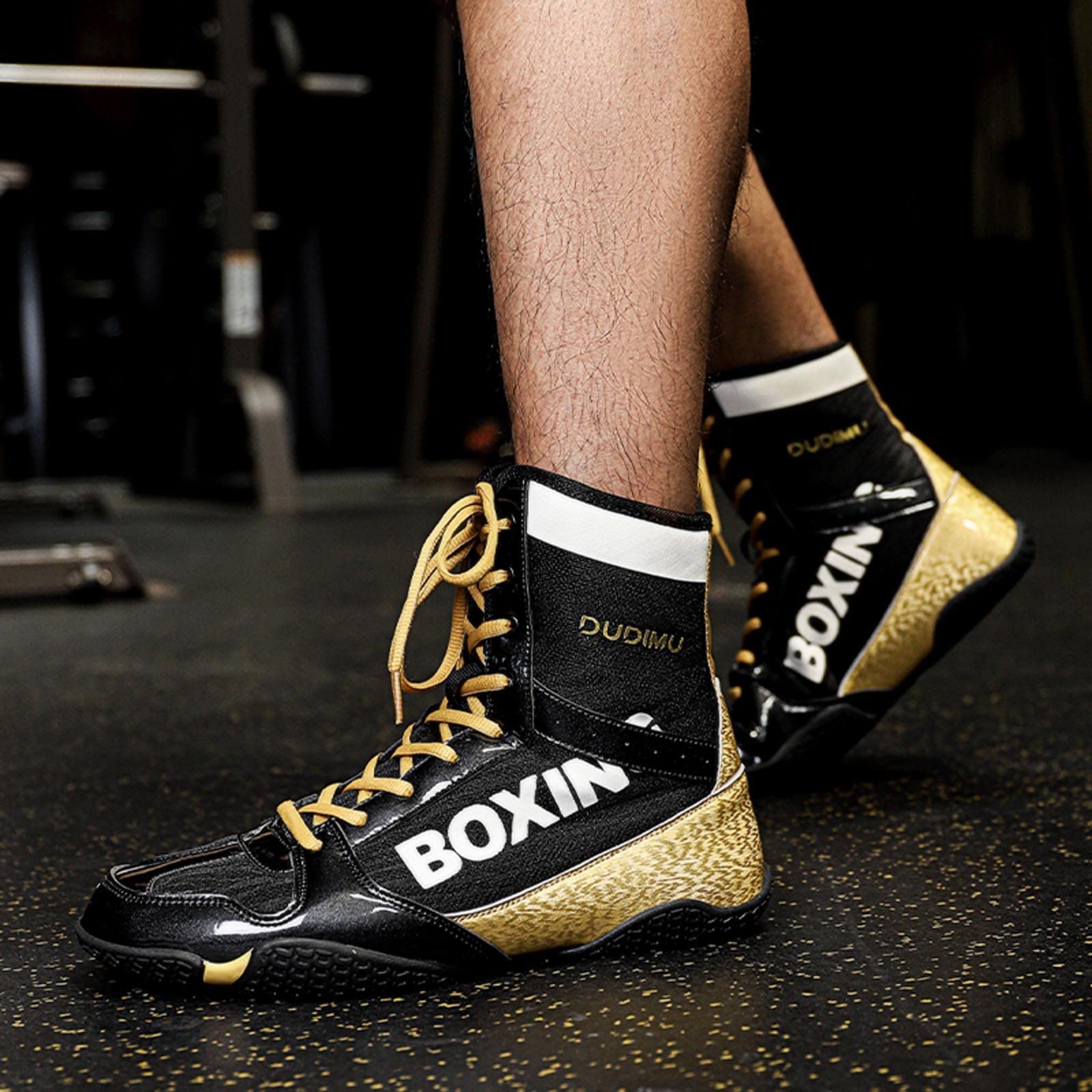 Uomo Womens Boxe Scarpe Leggero Powerlifting Weightlifting Scarpe da Ginnastica Sportive Confortevole Traspirante Wrestling Trainer